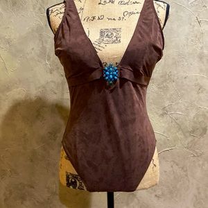 Magic Suit faux suede one piece